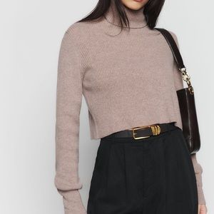 Reformation Cropped Cashmere Sweater